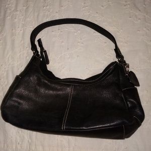 Black  Apostrophe genuine leather Hobo purse